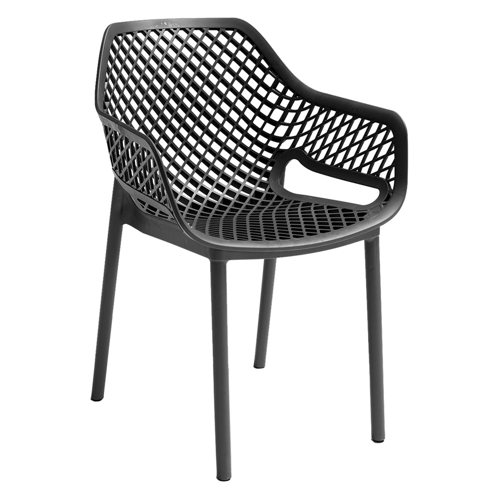 CHAISE EN POLYPROPYLÈNE « ARIA ARMCHAIR » taupe