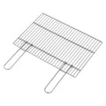 GRILLE DE CUISSON MANCHES RABATTABLES EN ACIER 68 x 40 cm