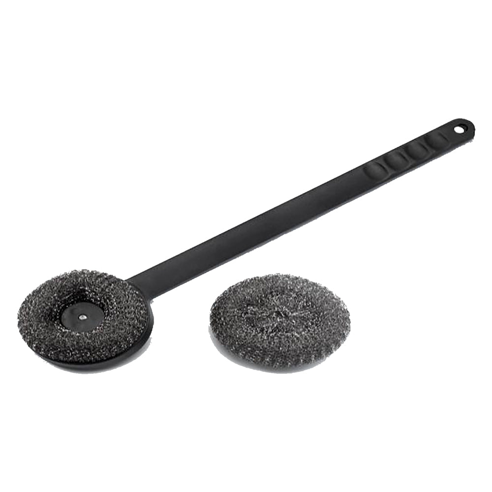 SPAZZOLA PER GRIGLIE CON SPUGNA ACCIAIO cm. 45