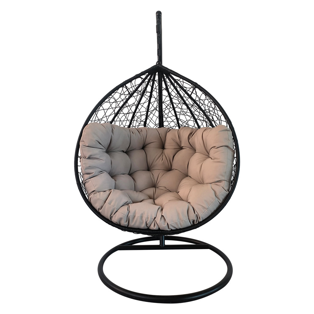 FAUTEUIL SUSPENDU 'BAKU' coussin gris clair - une place
