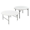 RUNDER KLAPPTISCH „PARTY“ Ø 180 x H 74 cm – Farbe: Weiß