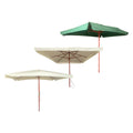 PARASOL RECTANGULAIRE EN BOIS 3 x 4 m - mât 48 mm - 8 baleines - blanc