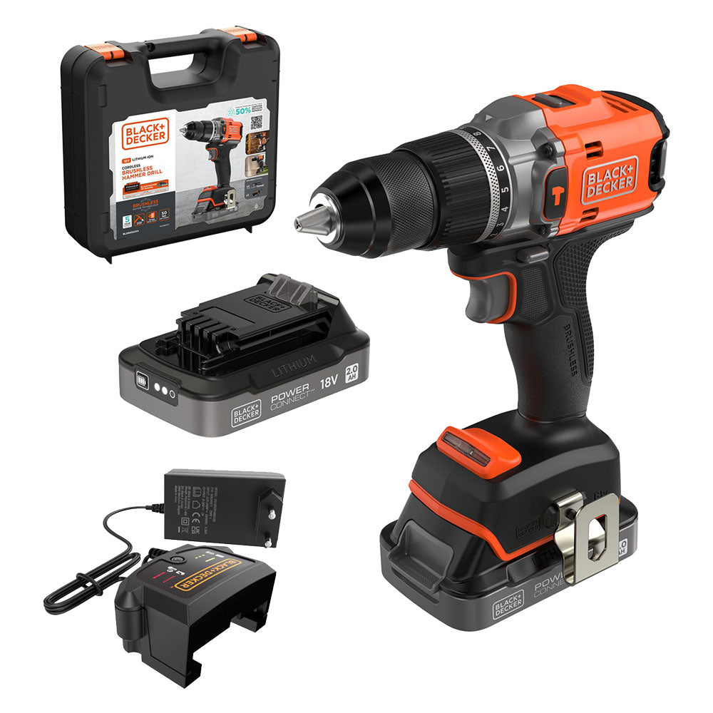 PERCEUSE-VISSEUSE À PERCUSSION SANS FIL « BLD683D2XK-QW » 18 V - 2,0 Ah Li-Ion