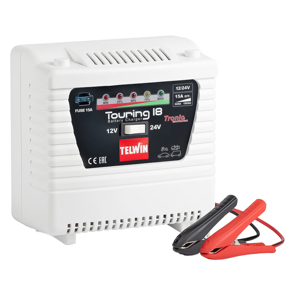 CHARGEUR DE BATTERIE 'TOURING 18' 12/24 V - 230 V - 1 PH 50/60Hz
