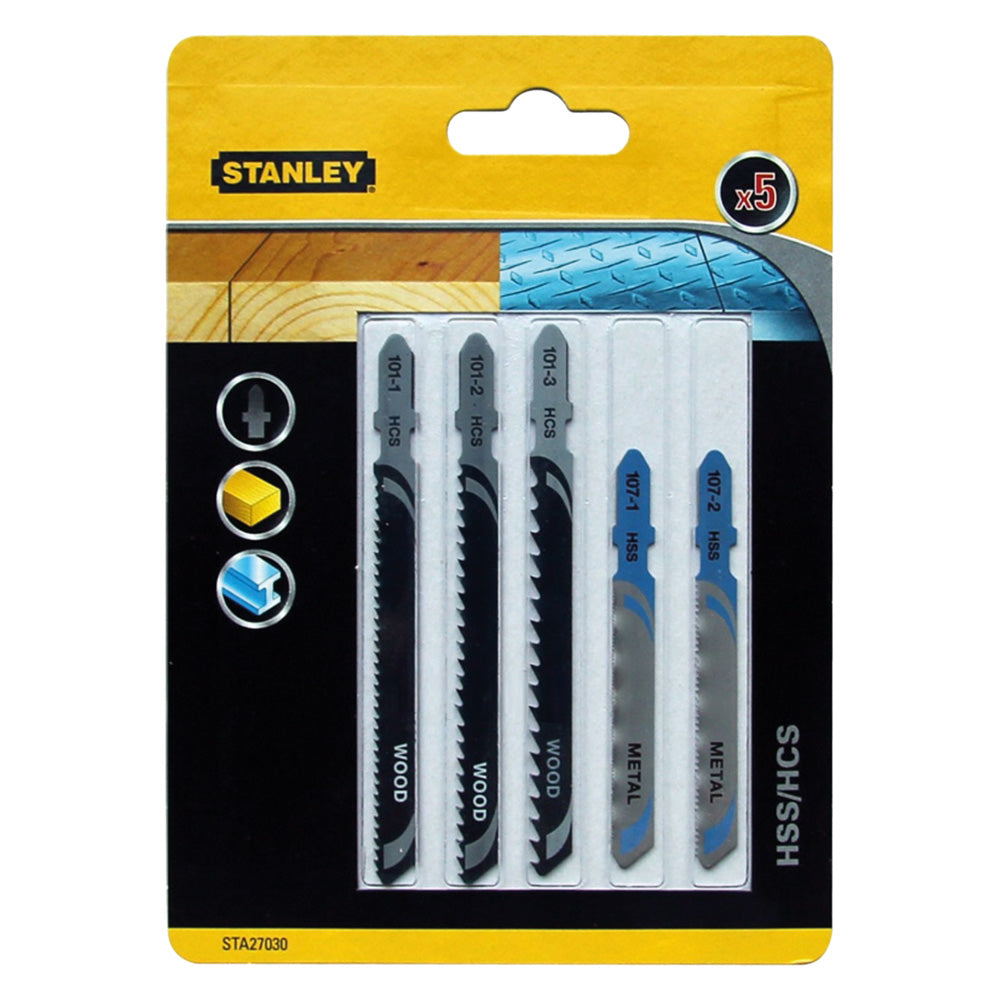 STICHHALTERSÄGEBLATT GEMISCHTES SET HCS (3 St.) + HSS (2 St.) - Blister