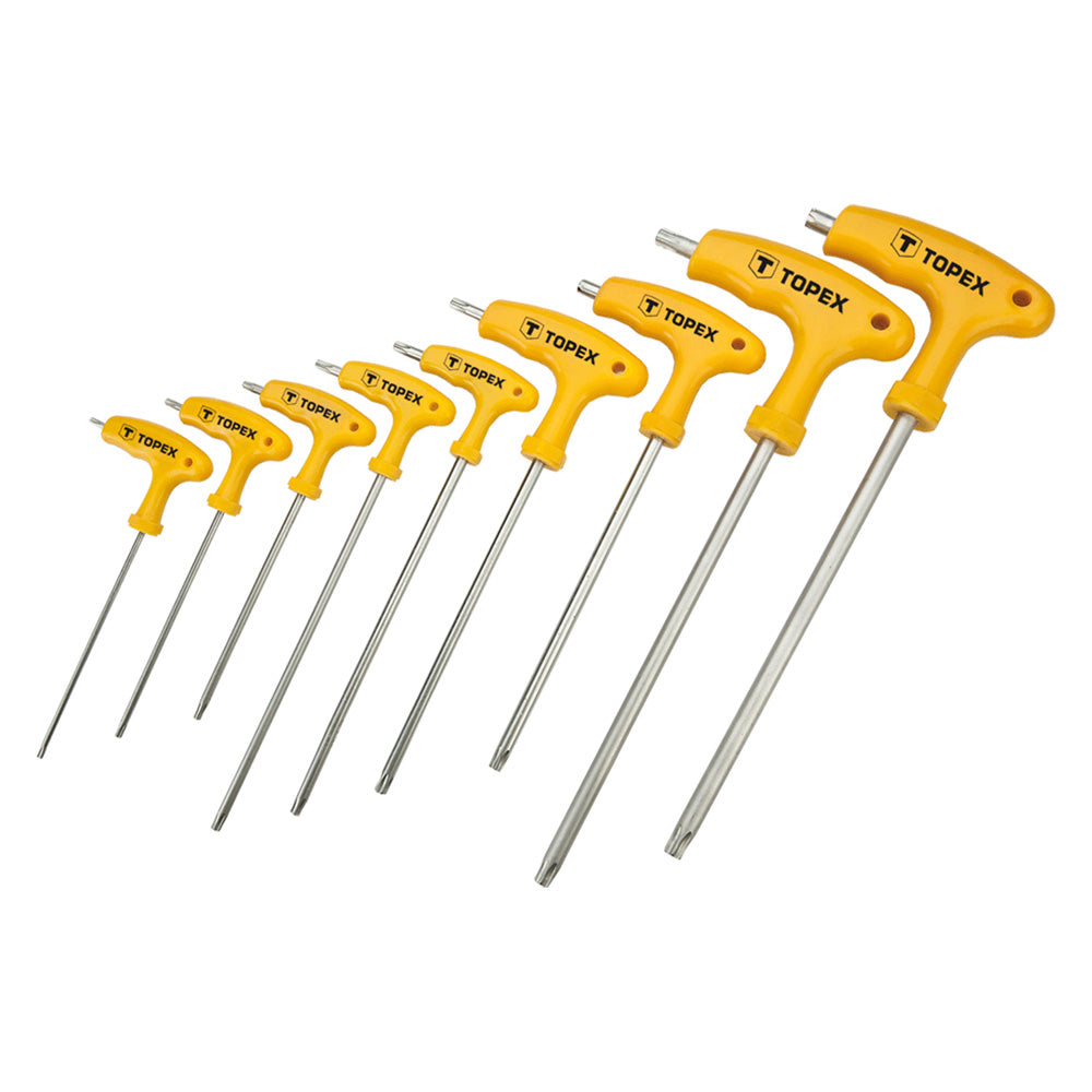 SÉRIE DE TOURNEVIS EN T RESISTANT-TORX 9 pcs