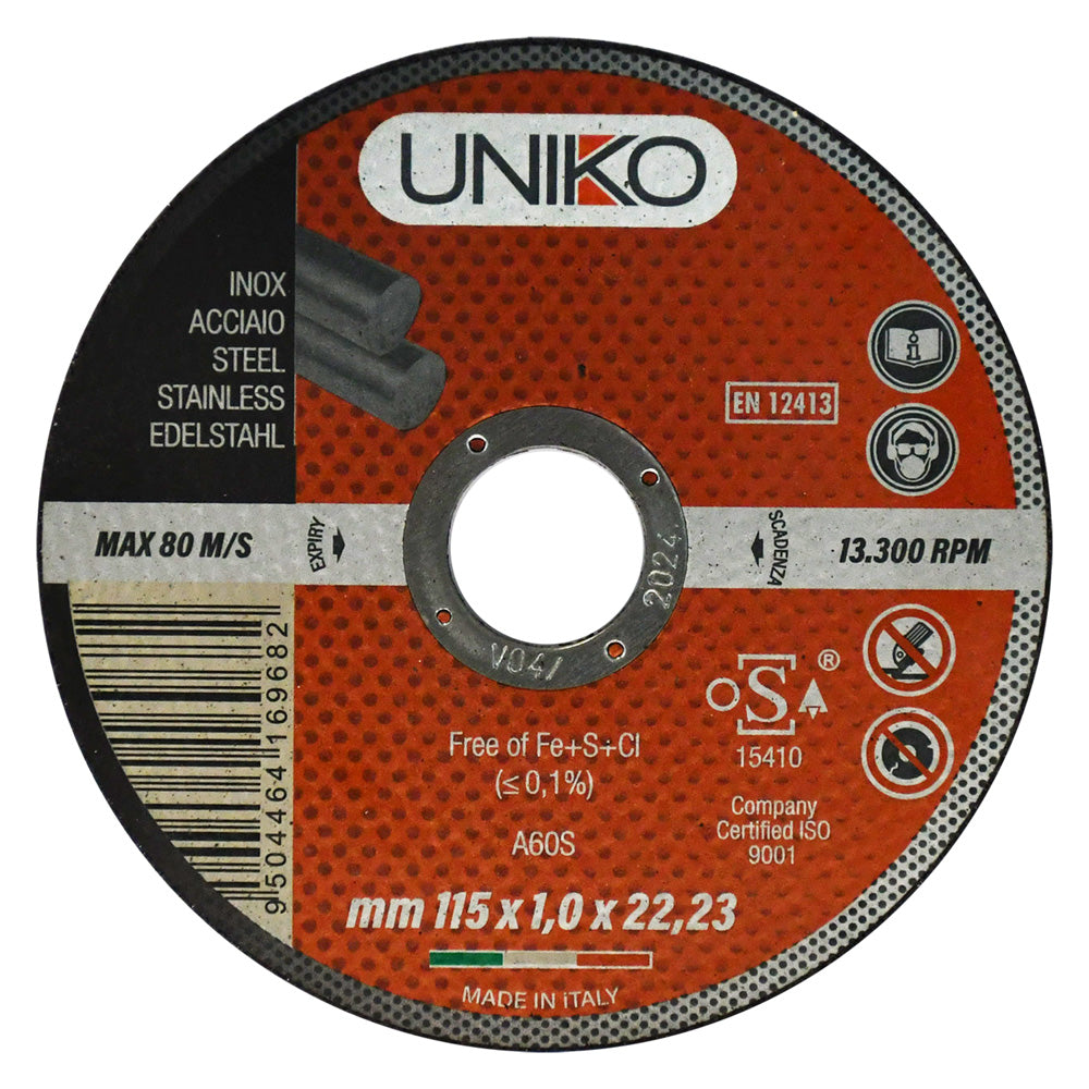 DISQUE À MEULER POUR INOX/FER ø 115 x 1