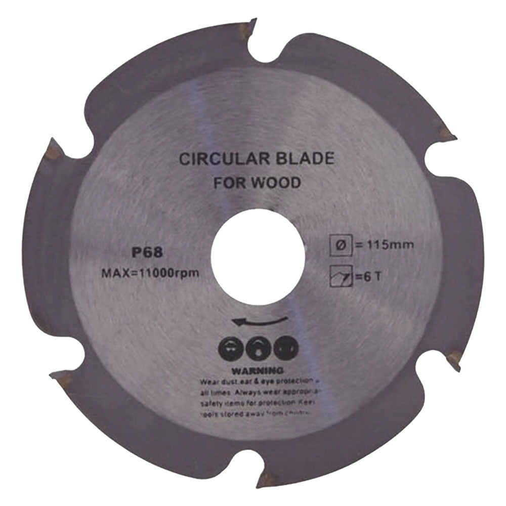 DISCO PER LEGNO '1050' diametro mm 115 - 6 denti