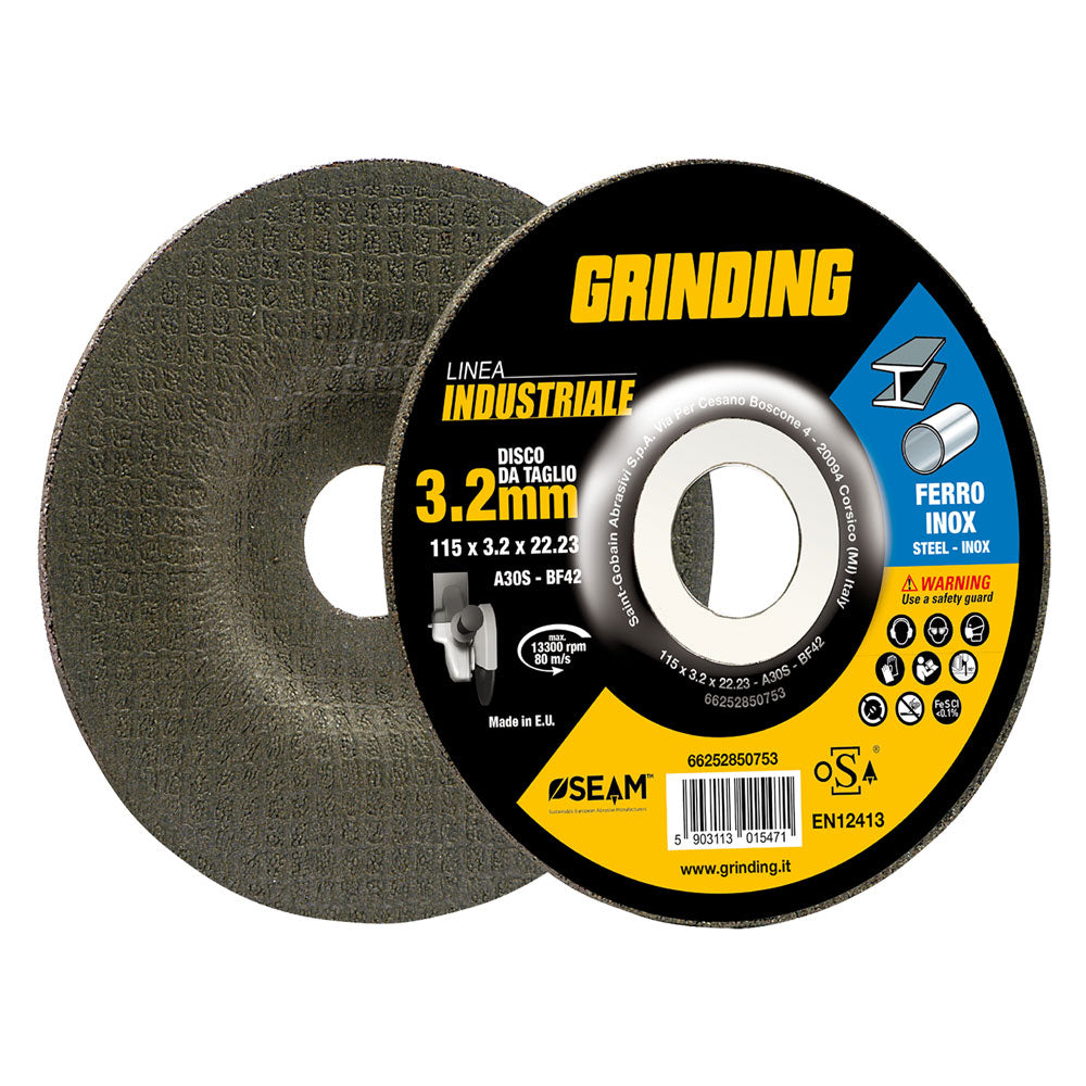 MOLA ABRASIVA PER FERRO 'GRINDING LINEA INDUSTRIALE' ø 230 x 3,2