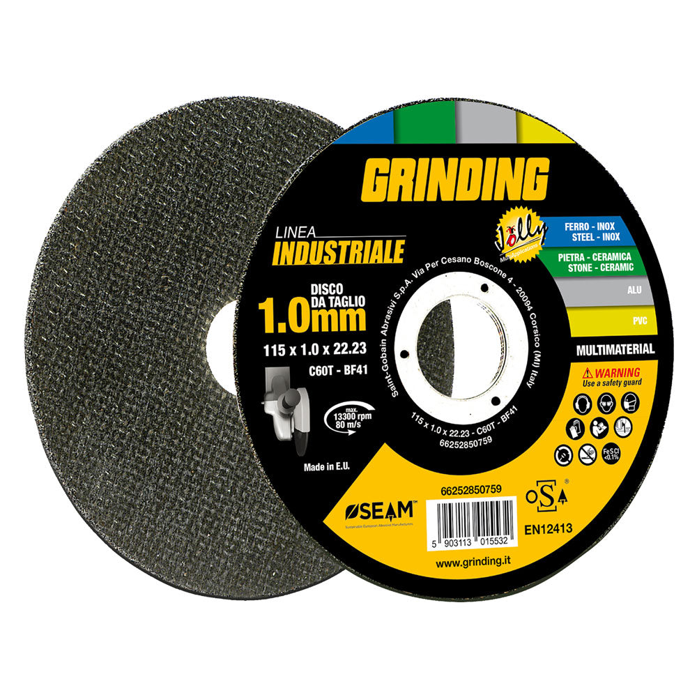 Disque à tronçonner « JOLLY GRINDING LIGNE INDUSTRIELLE » ø 125 x 1,6