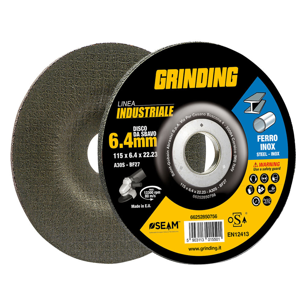 MOLA ABRASIVA DA SBAVO 'GRINDING LINEA INDUSTRIALE' ø 115 x 6,4