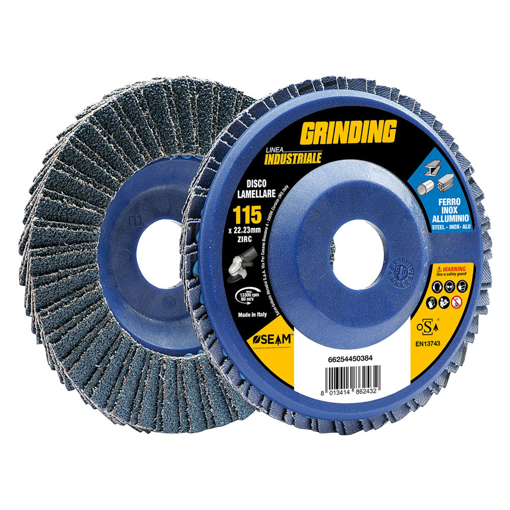 DISCO LAMELLARE PER ACCIAIO INOX 'GRINDING LINEA INDUSTRIALE' ø 115 gr. 80