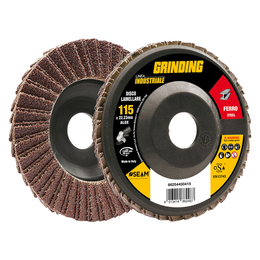 DISCO LAMELLARE PER FERRO 'GRINDING LINEA INDUSTRIALE' ø 115 gr. 120