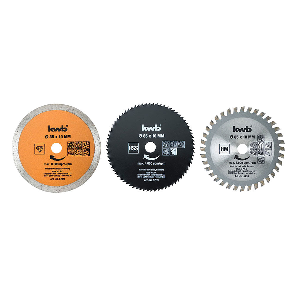JEU DE LAMES POUR MINI-SCIE CIRCULAIRE, lot de 5 pièces