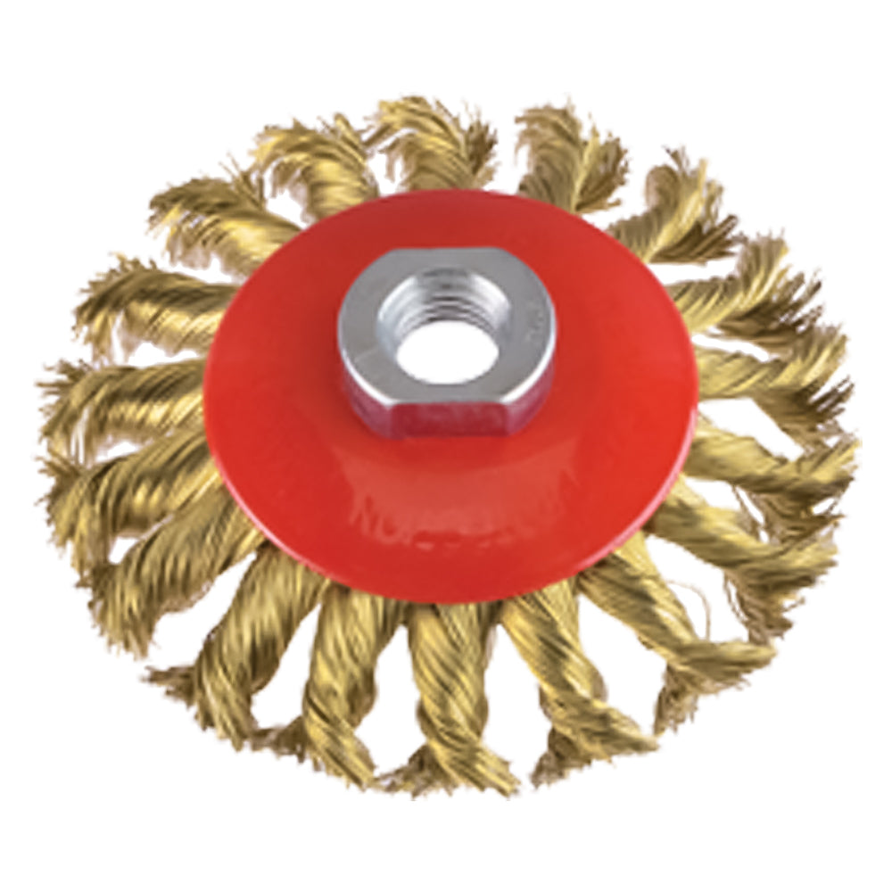 SPAZZOLA CIRCOLARE CONICA Ø mm 120 - foro M 14