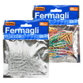 FERMAGLI PER CARTA metallo plastificato mm.32 - 80 pz