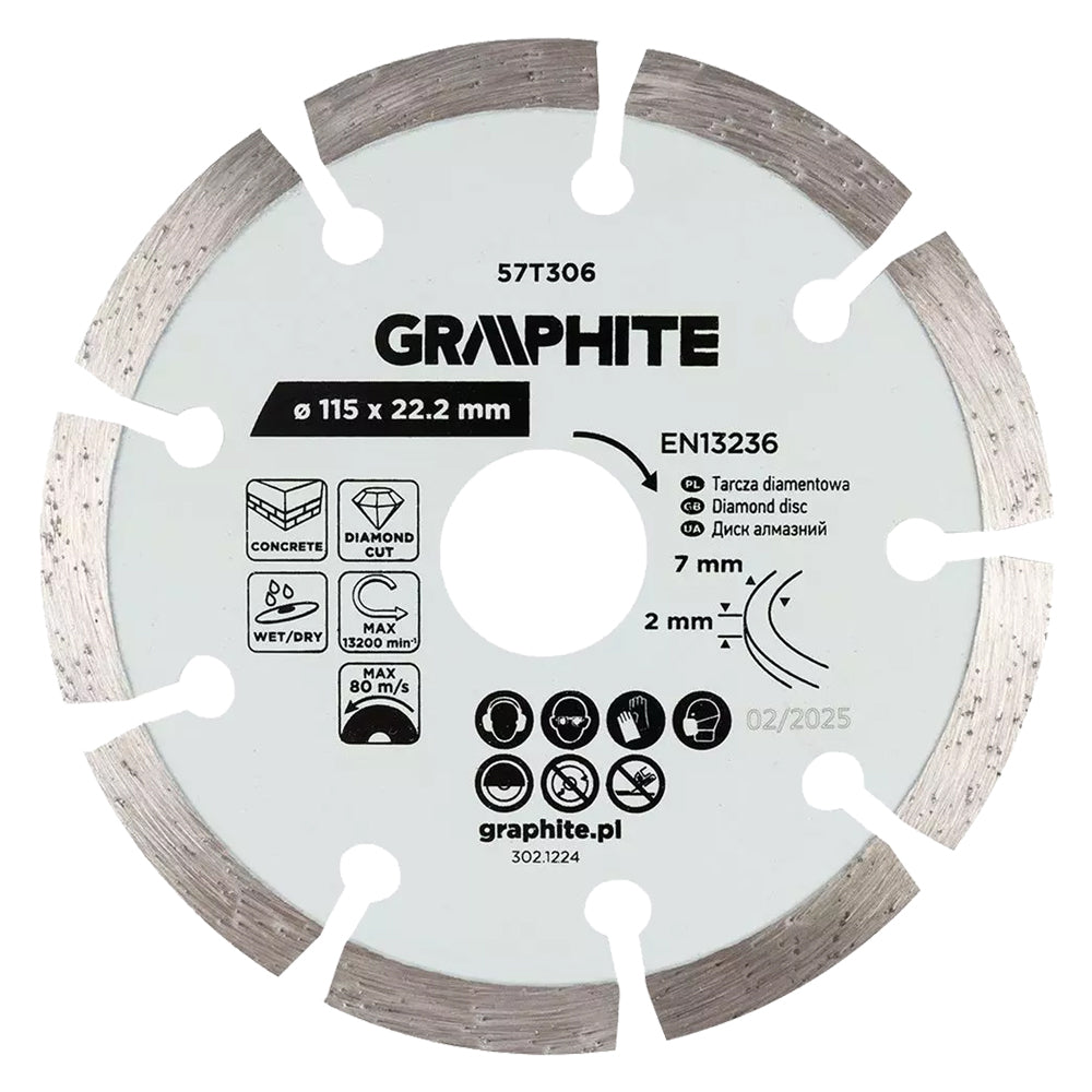 DIAMANTSCHEIBE ø 115 mm - Bohrung 22,2 mm