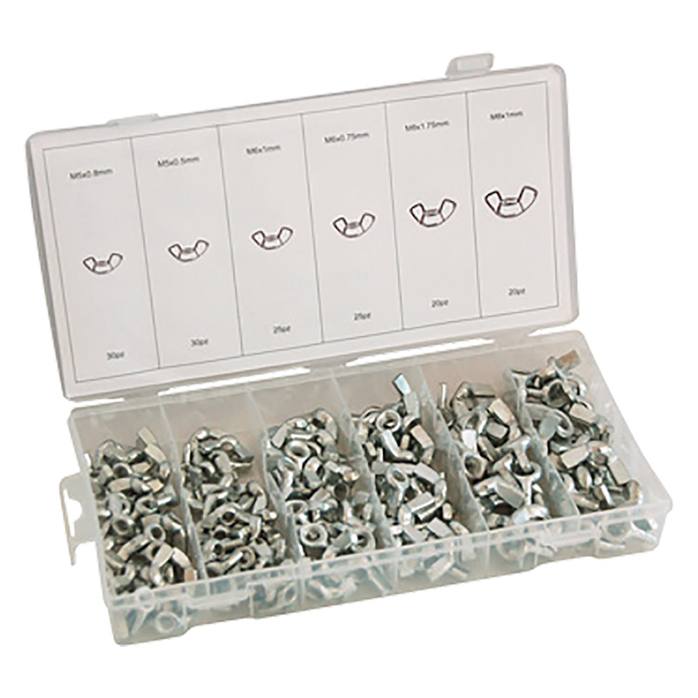 ASSORTIMENT D'ÉCROUS À AILETTES total 150 pces