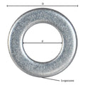 RONDELLA PIANA INOX A2 M  8 - 1,6 x  16 x  8,4 mm