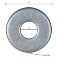 RONDELLE LARGE INOX A2 M 22- 4,0 x 56 x 22 mm